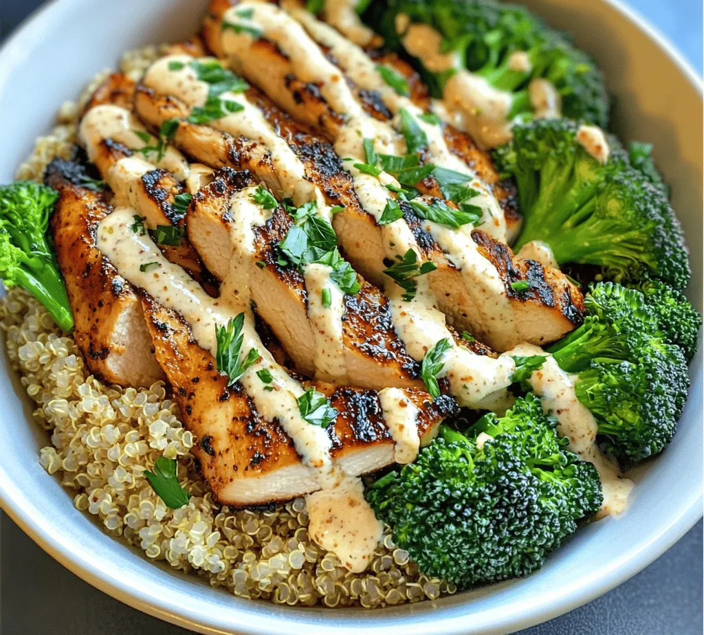 In today's fast-paced world, finding healthy meals that are both satisfying and quick to prepare can often feel like a daunting task. Enter the Grilled Chicken & Broccoli Bowls with Creamy Garlic Sauce—a culinary delight that strikes the perfect balance between convenience, nutrition, and flavor. This dish is not only visually appealing, with its vibrant colors and appetizing presentation, but it also offers a wholesome combination of lean protein, colorful vegetables, and healthy fats, making it an ideal choice for those looking to maintain a healthy lifestyle without sacrificing taste.