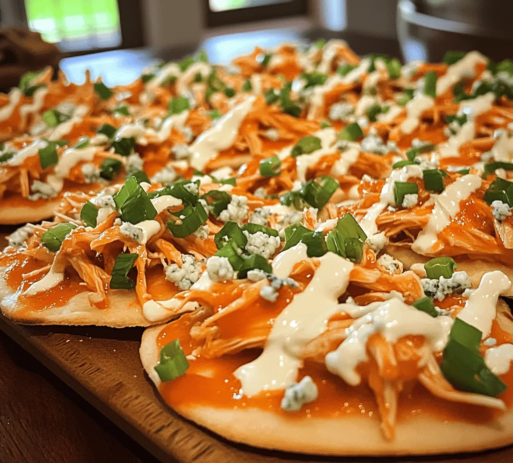 Flatbread has a long and rich history in various culinary traditions around the world, ranging from Middle Eastern pita to Indian naan. The beauty of flatbread lies in its versatility; it can be used as a base for a variety of toppings, making it an excellent choice for countless recipes. When it comes to the Spicy Buffalo Bliss Flatbread, the options are virtually endless. You can select between store-bought flatbreads for convenience or opt to make your own from scratch, allowing you to control the ingredients and flavors.