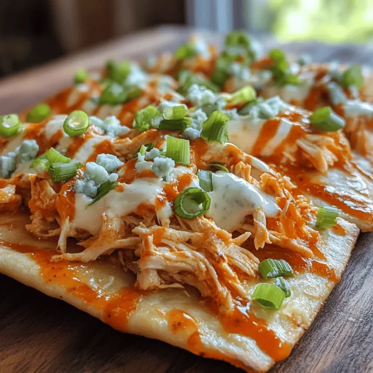 Flatbread has a long and rich history in various culinary traditions around the world, ranging from Middle Eastern pita to Indian naan. The beauty of flatbread lies in its versatility; it can be used as a base for a variety of toppings, making it an excellent choice for countless recipes. When it comes to the Spicy Buffalo Bliss Flatbread, the options are virtually endless. You can select between store-bought flatbreads for convenience or opt to make your own from scratch, allowing you to control the ingredients and flavors.