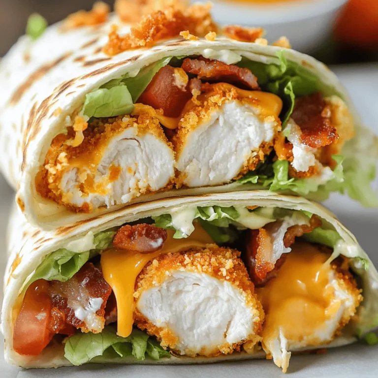 Wraps have rapidly gained popularity in modern cuisine, offering a convenient and delicious way to enjoy a variety of flavors and textures all in one hand-held meal. Perfect for busy weekdays, wraps can be easily customized to suit personal tastes, making them a favorite for both adults and children alike. One standout option that has captured the hearts (and appetites) of many is the Crispy Chicken Bacon Ranch Wrap. This recipe combines the irresistible crunch of crispy chicken, the savory goodness of bacon, and the creamy richness of ranch dressing to create a delightful dining experience.