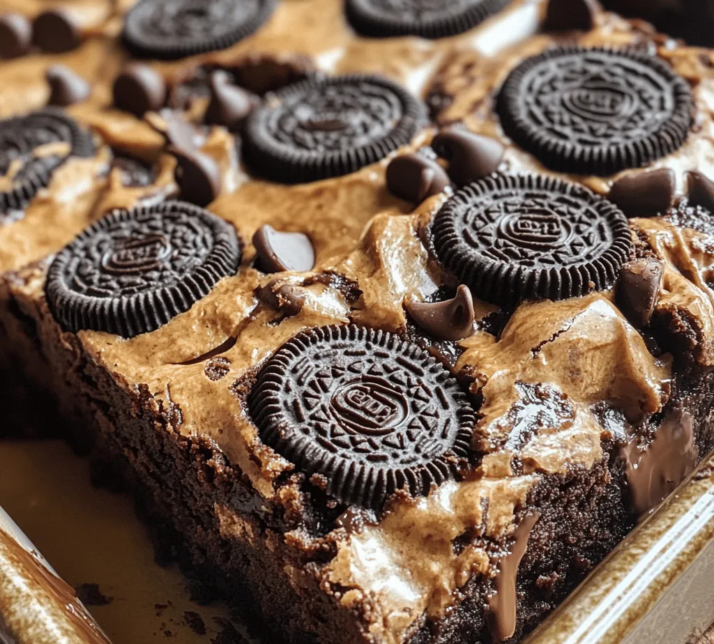 If you’re on the hunt for a dessert that dazzles with flavor and texture, look no further than our Cookie Dough Oreo Brownies. This mouthwatering treat is a dream come true for dessert lovers, seamlessly combining the fudgy richness of brownies with the creamy indulgence of edible cookie dough, all topped off with crunchy chunks of Oreo cookies. Whether you're throwing a party, celebrating a special milestone, or simply indulging in a sweet craving, these brownies are guaranteed to be a hit.
