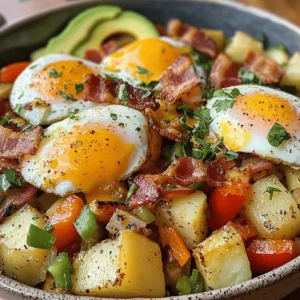Are you looking for a breakfast dish that is not only delicious but also packed with nutrition? Look no further than Hash It Up! Sunrise Surprise, a wholesome breakfast option that will kickstart your day with a burst of flavor. This hearty dish combines crispy bacon, tender Yukon gold potatoes, and a medley of fresh vegetables, all topped with perfectly cooked eggs and gooey cheddar cheese.