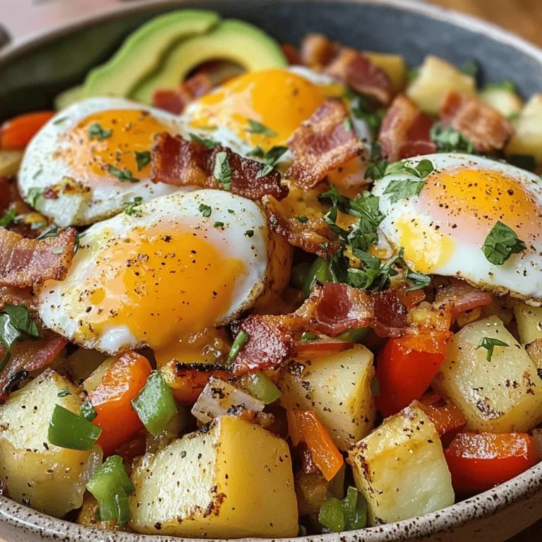 Are you looking for a breakfast dish that is not only delicious but also packed with nutrition? Look no further than Hash It Up! Sunrise Surprise, a wholesome breakfast option that will kickstart your day with a burst of flavor. This hearty dish combines crispy bacon, tender Yukon gold potatoes, and a medley of fresh vegetables, all topped with perfectly cooked eggs and gooey cheddar cheese.