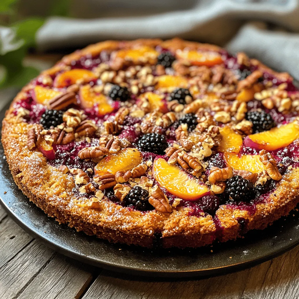 As summer wanes and the harvest season approaches, there's nothing quite as comforting as a warm slice of homemade Peach Blackberry Coffee Cake. This delightful dessert perfectly captures the essence of summer with its sweet, juicy peaches and tart blackberries nestled in a moist, tender cake. Each bite reveals a harmonious balance of flavors that is not only delicious but also evokes nostalgia for lazy afternoons spent with loved ones over coffee and cake. Whether you're looking for the ideal brunch treat or a sweet ending to a family gathering, this cake will surely impress.