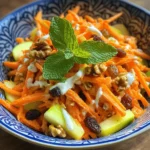 Welcome to the world of vibrant and refreshing dishes with our Crunchy Carrot Apple Delight. This recipe is a delightful fusion of flavors and textures, combining the natural sweetness of apples with the earthiness of carrots, all complemented by the crunch of nuts and the creaminess of yogurt. Perfect for a snack, side dish, or even a healthy dessert, this dish is versatile and can be enjoyed by everyone, from kids to adults.