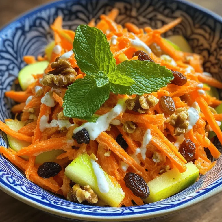 Welcome to the world of vibrant and refreshing dishes with our Crunchy Carrot Apple Delight. This recipe is a delightful fusion of flavors and textures, combining the natural sweetness of apples with the earthiness of carrots, all complemented by the crunch of nuts and the creaminess of yogurt. Perfect for a snack, side dish, or even a healthy dessert, this dish is versatile and can be enjoyed by everyone, from kids to adults.