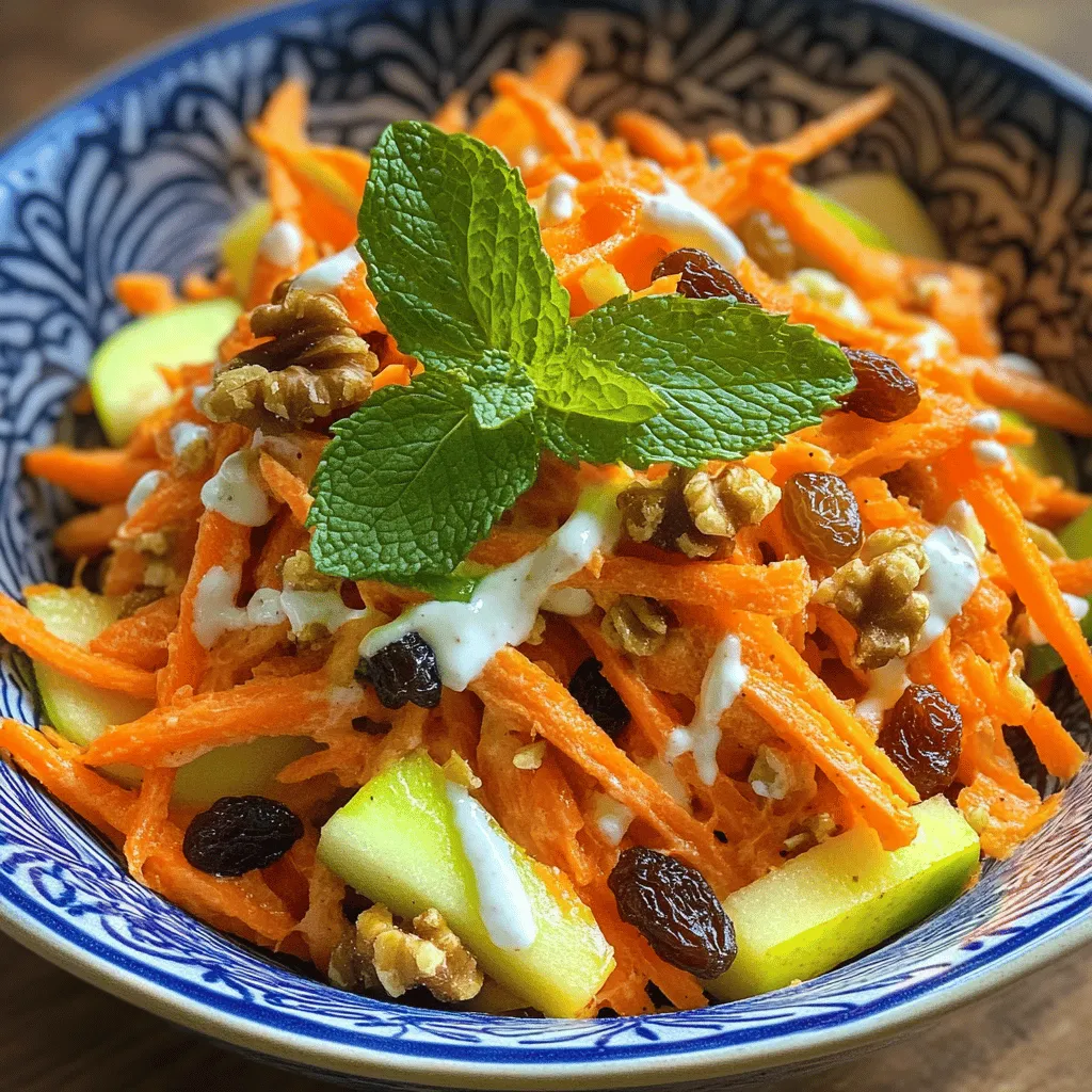 Welcome to the world of vibrant and refreshing dishes with our Crunchy Carrot Apple Delight. This recipe is a delightful fusion of flavors and textures, combining the natural sweetness of apples with the earthiness of carrots, all complemented by the crunch of nuts and the creaminess of yogurt. Perfect for a snack, side dish, or even a healthy dessert, this dish is versatile and can be enjoyed by everyone, from kids to adults.