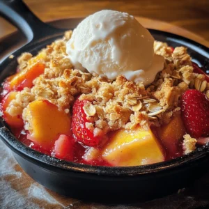 As the warm sun graces us with its presence and gardens burst with vibrant colors, there’s no better way to celebrate the essence of summer than with a delicious Strawberry Peach Crisp. This delightful dessert beautifully combines the juicy sweetness of ripe strawberries and peaches with a crunchy, buttery topping that will leave your taste buds dancing. Perfect for gatherings, family dinners, or simply as a treat for yourself, this recipe is not only easy to prepare but also incredibly satisfying.