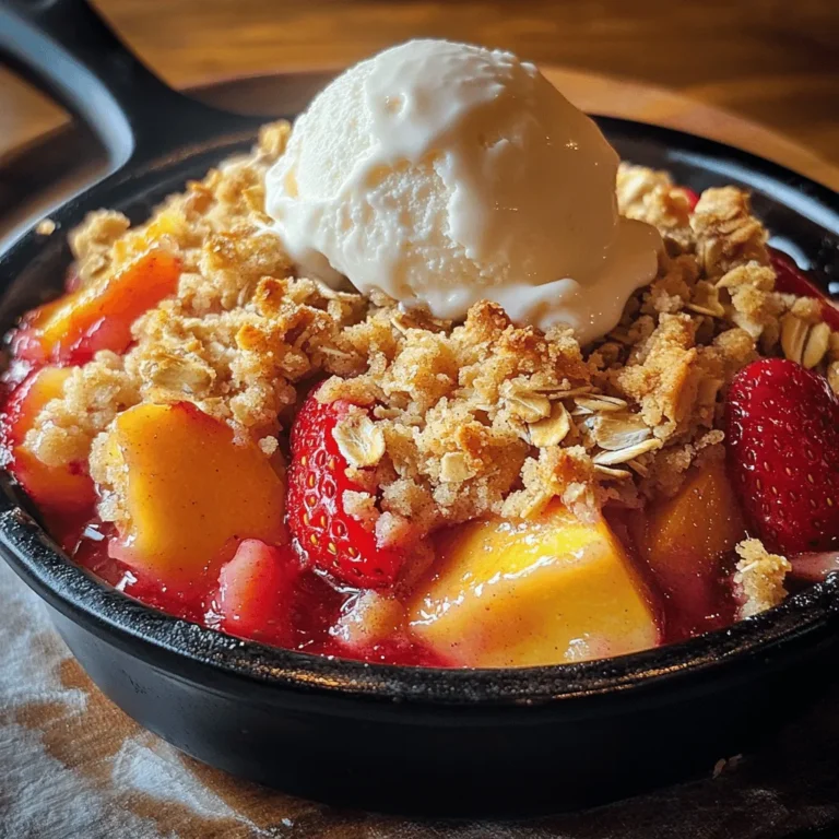 As the warm sun graces us with its presence and gardens burst with vibrant colors, there’s no better way to celebrate the essence of summer than with a delicious Strawberry Peach Crisp. This delightful dessert beautifully combines the juicy sweetness of ripe strawberries and peaches with a crunchy, buttery topping that will leave your taste buds dancing. Perfect for gatherings, family dinners, or simply as a treat for yourself, this recipe is not only easy to prepare but also incredibly satisfying.