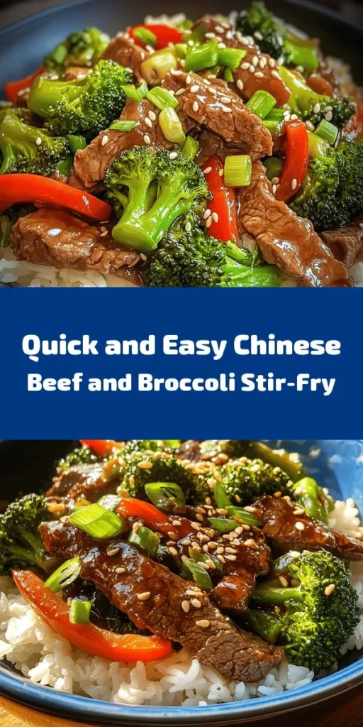 Elevate your weeknight dinner with this delicious savory Chinese Beef and Broccoli recipe! Tender flank steak marinated in a rich sauce pairs perfectly with crisp broccoli and sweet red bell peppers. Cooked in less than 30 minutes, this dish is a quick and satisfying meal over rice or noodles. Don’t forget to garnish with toasted sesame seeds and green onions for an extra touch! Perfect for family dinners or meal prep. Enjoy a taste of takeout at home!