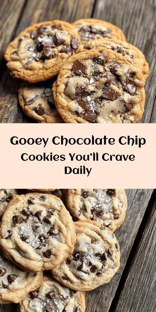 Indulge in these Ultimate Gooey Chocolate Chip Cookies that are sure to satisfy your sweet tooth! With a perfect balance of semi-sweet and milk chocolate chips, each bite is a heavenly experience. This quick recipe features simple ingredients like butter, sugars, and a touch of sea salt for that irresistible flavor. Bake a batch for yourself or share with friends! Enjoy warm for gooey goodness. Perfect for any occasion!