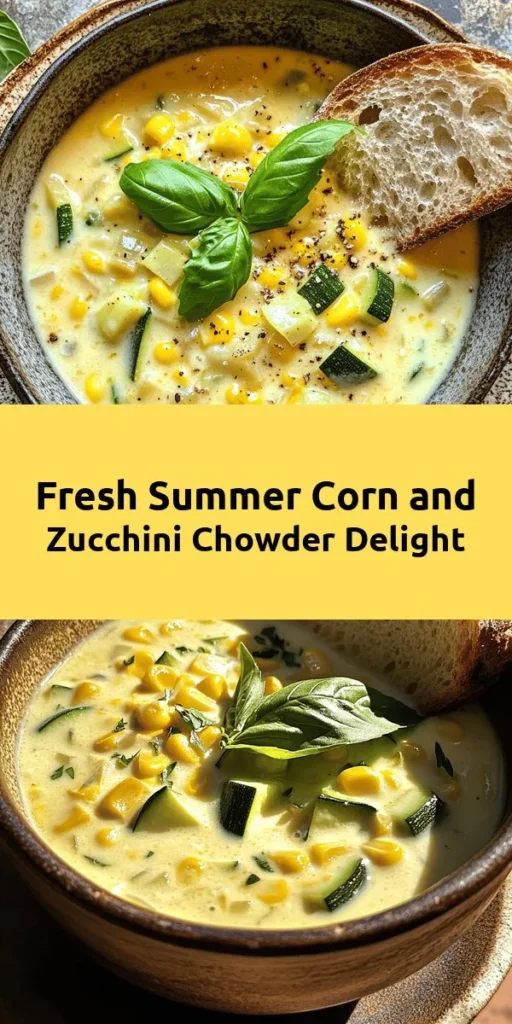 Stay cool this summer with a delicious bowl of Summer Corn and Zucchini Chowder! This creamy, hearty soup combines fresh corn, zucchini, and potatoes, all simmered in a rich vegetable broth and coconut milk. Seasoned with smoked paprika and thyme, it's a flavor-packed dish that's perfect for warm days. Ready in just 45 minutes, serve it with crusty bread and enjoy garnished with fresh basil or parsley. Perfect for a light lunch or dinner!